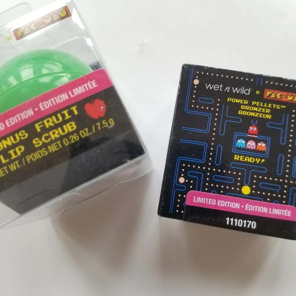 new Wet n Wild Pac Man Collection Bundle Lip Scrub & Bronzer